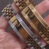 Bracelet de montre en acier inoxydable et argent, 20mm, maillons à vis solides, extrémité incurvée pour réglage de la date Oysterflex227a