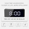 LED Mirror Alarm Clock Digital display Snooze Table Clock Wake Up Light Electronic Large Time Temperature Display Home Decor269W4716530