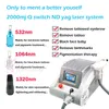 Best selling portable tattoo removal laser machine q-switch nd yag laser Tattoo Removal Treatmnet Indicator of Aiming Light Available