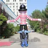 Spettacolo di sfilata Costume da clown gonfiabile da passeggio 3,5 m Tute da burattino da clown gonfiabili controllate a mano per spettacolo pubblicitario