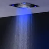 Pommeau de douche musical Bluetooth, en acier inoxydable 304, cascade, robinets de pluie, plafond de salle de bains, panneau de pomme de douche LED coloré