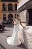 Julie Vino Mermaid Wedding Dresses One Shoulder Applique Satin With Wraps Wedding Dress Sweep Train Vestidos De Novia