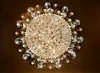 NEW Luxury Large Crystal Ceiling Lights Lamps With LED Chips Circular Flower Lamps For Foyer Hotel Engineering Lighting LLFA