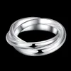 brand new Three laps sterling silver jewelry ring SR167, brand new 925 silver finger rings Band Rings