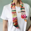 Modisches Seidenhaar Silk Lady Bow Schal Mode Tasche Dekorative Ribbon Gedruckt Schal 905cm 365