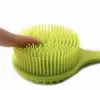 Brush Scrubber with Long Handle Healthy Skin Care Bathroom Shower Accessories for Men and Women Silicone Back Body Bath