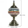 Le più recenti lampade da tavolo decorative per soggiorno con mosaico in vetro intarsiato a mano E14 di lampade turche in stile mediterraneo