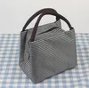 8styles Striped Lunch Bag Protable isolamento termico Campus Food Bags Pouch Tote impermeabile Picnic Storage Box Contenitori GGA3241-2