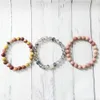 MG0308 8 mm Conjunto de pulseiras com contas de rodonita Natural Grand Dragon Vein Ágatas Pulseira Mookaite Jasper Stack Bracelet236O