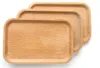 30pcs/lot Solid Beech Wood Rectangular Dinner Plate Western Food Rectangular Round Corners Snack Dessert Serving Tray