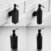 200ml Wall Mounted Pumps Dispenser Stainless Steel Lotion Pump Home Bath Black Coated Boston Round Soap Bathroom Supply Glossy