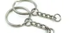 Polished 25mm Keyring Keychain Split Ring with Short Chain Key Rings Women Men DIY Key Chains Accessories