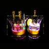 Ice Buckets And Coolers LED Bucket Chargeable Color Changing Wine Cooler Crown Champagne Holder Drinks Beer Rack BarWeddingHome 1041360