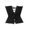 بدلة سوداء مخططة على غرار الملابس الأصلية للنساء overbust zipper bustier britlless corselet slim body Shaper بالإضافة إلى حجم S-6XL TOPS278H