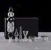 Hookahs Black Set 3.0 Glass Oil Burner Pipe Water Bongs With Titanium Nail Bongs Water Pipes Tobak Rökningstillbehör