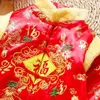 Baby jul kostym kinesiska nyårskläder småbarn spädbarn pojke vinter kinesiska nyårskläder set