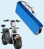 Harley Electric Scooter-batterijen 60V 20AH 16S Lithium ION-batterijpakketten met BMS en Chinese 18650 cel