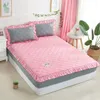 1pc Bed Sheet with Elastic Princess Mattress Cover Korean Style Solid Bed Cover Full Queen King Size Bedding Set Free Shipping