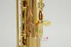 Yanagisawa s 902 b (b) sopran rakt röraxofon märke kvalitet musikinstrument guldlack mässing sax med fall