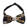 Unisex vintage steampunk kostymtillbehör brons bowknot bowtie industriell viktoriansk nack slips kostym tillbehör hög kvalitet snabb leverans