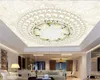 ホーム改良壁紙クリスタルホワイト真珠と繊細な花シンプルでクリアの内部天井の壁紙