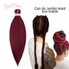 Easy Braids 3 Color Crochet Syntethår ​​26 tum Easy Jumbo Braids Hair Ombre Braiding Hair Syntetisk förlängning Låg temperaturfiber