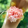 Offre spéciale mariage imitation poignet fleur demoiselle d'honneur sœurs poignet corsage décoration de mariage mariée bal main fleur T3I0008