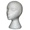 Femme Styrofoam Mannequin Mannequin Head Modèle Mousse Wig Perruque Chapeau de cheveux Lunettes Affichage