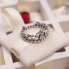 NEW 925 Sterling Silver Princess crown RING Set Original Box for Pandora NEW Fashion CZ Diamond Wedding Gift Ring for Women