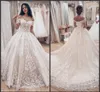 Élégant romantique nouvelles robes de mariée sur l'épaule dentelle Appliques balle princesse à lacets dos robes de mariée robes De Novia 330 -up