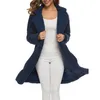 Kvinnor Cashmere Cardigan Hooded Päls Varmjacka Långt avsnitt Anti-Fur Teddy Coat Fleece Jackets Tops Overcoat1