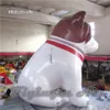 Cute Large Inflatable Bulldog Balloon Puppy Pet Model 4m Advertising Cartoon Animal Blow Up Sitting Dog For Outdoor Event