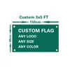 3x5 ft drapeau personnalisé 100d Polyester Brass Grommets de haute qualité CONCEPTION DE LOGO CUSSION CUSTUBLE Club de publicité sportive en plein air Club2299139