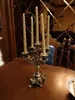 Vintage gietijzeren pijler kandelaars 4 arm 5 licht metalen kandelabra kandelaar stand vintage bruiloft Xmas thuis tafel diner decor brons
