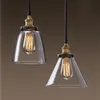 빈티지 펜던트 조명 American Amber Glass Pendant Lamp E27 Edison 가벼운 전구 식당 주방 홈 장식 플라네타륨 램프 216a