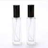 Forme o tipo Garrafas Portátil Perfume de vidro transparente de pulverização 20ML boné preto com um vazio de Viagem Cosmetic Pulverizador Containers 20CC Para