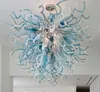 Lamps Hand Blown Glass Chandeliers Modern Ceiling Lighting Hanging LED 110-240V Pendant Lights Multicolor 32 Inch Chandelier for Bedroom Art Deco