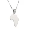 Afrikansk karta av rostfritt stål Karta Halsband Halsband smycken Map of Africa Women Charm Jewelry2567587