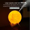 880ML Moon Lamp Aromatherapy Essential Oil Diffuser USB LED 3D Night Light Ultrasonic Air Humidification Purifier