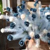 Blanc fleur artificielle plume Rose PE mousse Bouquet Style européen mariage route plomb faux fleur fête décoration de bureau