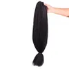 Partihandel Försäljning 3 st / parti 48INCH 80G JUMBO BRAIDING Svart färg Kanekalons syntetiska flätande hårförlängningar Fiber för twist