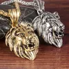 Steampunk hänge halsband Lion rostfritt stål personlighet hip pop designer smycken män kraftmodell cool vintage halsband tillbehör