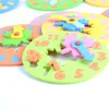 Bambini fai da te EVA orologio apprendimento educativo giocattoli divertente puzzle gioco per bambini giocattolo in schiuma orologio puzzle giocattoli per bambini regali