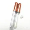 VMAe Custom Logo 3ml Tom läppglans Plastlåda Behållare Rose Gold LipGloss Tube Eyeliner Eyelash Container Mini Split Bottle