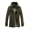 Man Overcoat Long Jacket Coat Men Mäns Trench Coat Trenchcoat Masculina Windbreaker Outwear Bomull Tyg 5XL