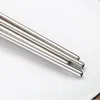 10pcs/Set 8.5'' 10.5'' Drinking Straws 304 Stainless Steel Metal With Silicone Tip Cover Cleaning Brush Black Bag for 20/30OZ