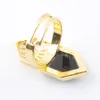 WOJIAER Single Natural Black Agate Gemstone Finger Ring Jewelry Donna Geometric Nature Stones Anelli per feste Regalo di compleanno per ragazze X3001