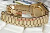 3 modelli Orologio alla moda Oro giallo 18 carati 41 mm Orologi con diamanti Vetro zaffiro Asia ETA 2813 Movimento automatico Mens3207