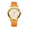 Julius Blue Watch Vrouwen Lederen Riem Rose Vergulde Horloge Top Merk Dames Luxe Lederen Quartz Military Reloj JA-789