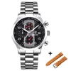 Benyar New Fashion Chronograph Sport Watches Set Men Leather Strap Brand Quartz Blue Watch Clock Relogio Masculino Reloj Hombre